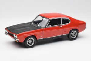 Ford Capri Mk1 2600 RS Rosso Nero Minichamps 1:18 180089071 Pressofusione