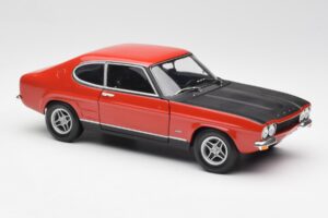 Ford Capri Mk1 2600 RS Rosso Nero Minichamps 1:18 180089071 Pressofusione — immagine 6 di 8