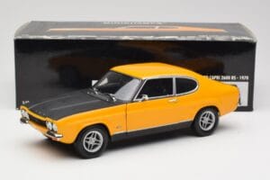 Ford Capri 2600 RS Signal Giallo Con Nero Minichamps 1:18 180089070 Pressofusione — immagine 8 di 8