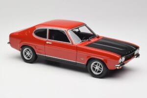 Ford Capri Mk1 RS 2600 Rosso & Nero Minichamps 1:18 150089076 Pressofusione — immagine 6 di 8