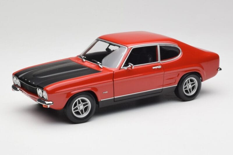Ford Capri Mk1 RS 2600 Rosso & Nero Minichamps 1:18 150089076 Pressofusione