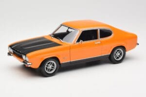 Ford Capri Mk1 RS 2600 Signal Orange Nero Minichamps 1:18 150089077 Pressofusione