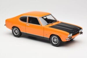Ford Capri Mk1 RS 2600 Signal Orange Nero Minichamps 1:18 150089077 Pressofusione — immagine 6 di 8