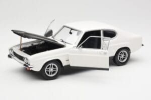 Ford Capri Mk1 RS 2600 Bianco Nero Minichamps 1:18 150089078 Pressofusione — immagine 2 di 8