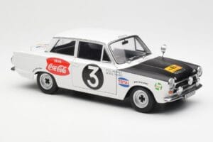 Ford Cortina Mk1 #3 P. Hughes / B. Young African Safari Rally 1964 AUTOart 1:18 86428 Pressofusione — immagine 6 di 8