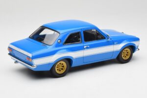 Ford Escort Mk1 RS 1600 Blu Bianco Strisce Minichamps 1:18 100688102 Pressofusione — immagine 3 di 8