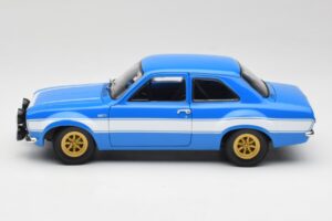 Ford Escort Mk1 RS 1600 Blu Bianco Strisce Minichamps 1:18 100688102 Pressofusione — immagine 4 di 8
