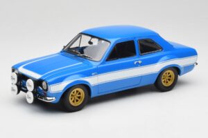 Ford Escort Mk1 RS 1600 Blu Bianco Strisce Minichamps 1:18 100688102 Pressofusione