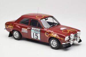 Ford Escort RS 1600 Mk1 #15 M. Alen / I. Kivimäki RAC Rally 1974 IXO 1:18 18RMC047B Pressofusione — immagine 4 di 6