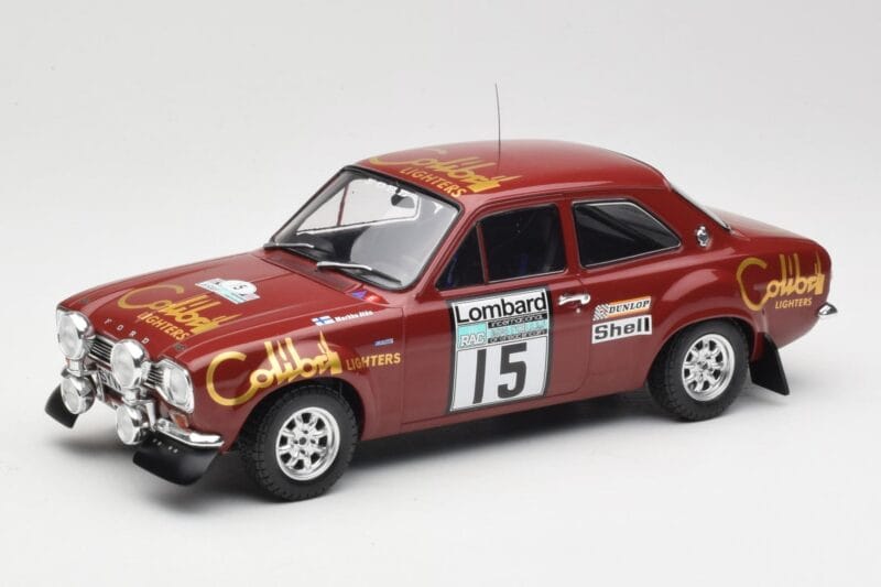 Ford Escort RS 1600 Mk1 #15 M. Alen / I. Kivimäki RAC Rally 1974 IXO 1:18 18RMC047B Pressofusione