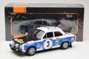 Ford Escort RS 1600 Mk1 #3 V. Preston Jr. / B. Smith Safari Rally 1973 IXO 1:18 18RMC075B Pressofusione — immagine 6 di 6