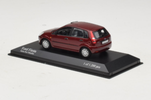 Ford Fiesta Mk5 Rosso Metallizzato Minichamps 1:43 400081101 Pressofusione — immagine 3 di 4