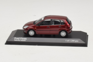 Ford Fiesta Mk5 Rosso Metallizzato Minichamps 1:43 400081101 Pressofusione