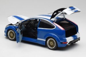 Ford Focus RS Mk2 LM Classic Blu Capri RS2600 Tribute Minichamps 1:18 100080072 Pressofusione — immagine 5 di 8