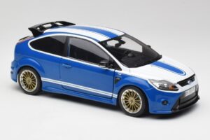 Ford Focus RS Mk2 LM Classic Blu Capri RS2600 Tribute Minichamps 1:18 100080072 Pressofusione — immagine 6 di 8