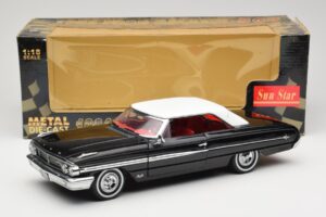 Ford Galaxie 500 Nero Sun Star 1:18 1442 Pressofusione — immagine 8 di 8