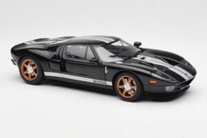 Ford GT Nero Con Strisce Bianche AUTOart 1:18 73023 Pressofusione — immagine 6 di 8