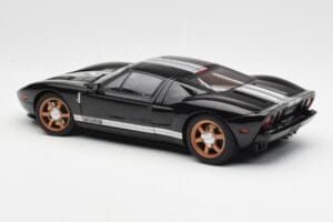 Ford GT Nero Con Strisce Bianche AUTOart 1:18 73023 Pressofusione — immagine 7 di 8