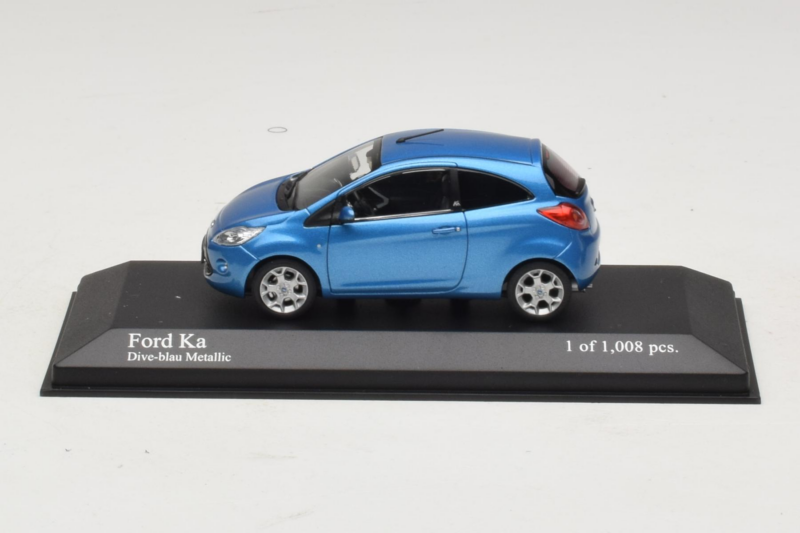 Ford Ka Blue Metallic Minichamps 1:43 400088202 Pressofusione