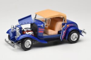 Ford Roadster Street Rod Blu with Fire Road Signature 1:18 92249 Pressofusione — immagine 2 di 8