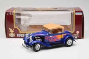 Ford Roadster Street Rod Blu with Fire Road Signature 1:18 92249 Pressofusione — immagine 8 di 8