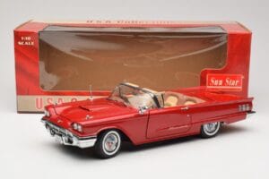 Ford Thunderbird Cabriolet Rosso Sun Star 1:18 4311 Pressofusione — immagine 8 di 8