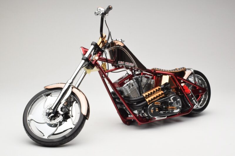 Harley-Davidson West Coast Choppers Diablo Soft Tail Oro Rosso Minichamps 1:5 JJ04-05-03 Pressofusione