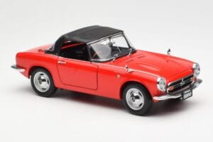 Honda S800 Roadster Rosso AUTOart 1:18 73276 Pressofusione — immagine 6 di 8