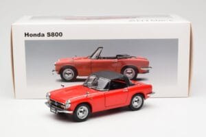 Honda S800 Roadster Rosso AUTOart 1:18 73276 Pressofusione — immagine 8 di 8