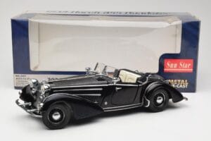 Horch 855 Roadster Nero Sun Star 1:18 2401 Pressofusione — immagine 8 di 8