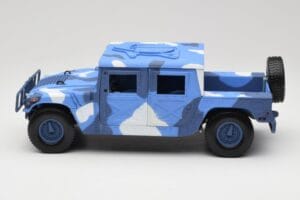 Hummer H1 Humvee Blu & Bianco Motormax 1:18 73157 Pressofusione — immagine 4 di 8