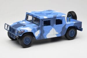 Hummer H1 Humvee Blu & Bianco Motormax 1:18 73157 Pressofusione