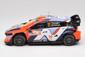 Hyundai i20 N Rally1 #11 T. Neuville / M. Wydaeghe Rally Japan WRC World Champion 2024 IXO 1:18 18RMC228 Pressofusione — immagine 3 di 6