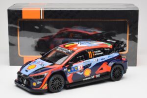 Hyundai i20 N Rally1 WRC #11 T. Neuville / M. Wydaeghe Central European Rally Winner 2023 IXO 1:18 18RMC193 Pressofusione — immagine 6 di 6