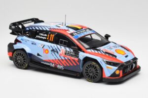 Hyundai i20 N Rally1 WRC #11 T. Neuville / M. Wydaeghe Rally Monte Carlo Winner 2024 IXO 1:18 18RMC194 Pressofusione — immagine 4 di 6