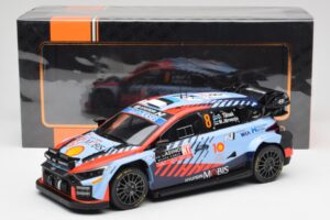 Hyundai i20 N Rally1 WRC #8 O. Tänak / M. Järveoja Rally Monte Carlo Night Version 2024 IXO 1:18 18RMC195 Pressofusione — immagine 6 di 6