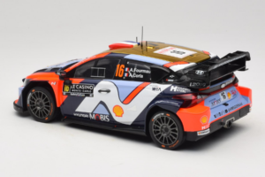 Hyundai i20 N WRC #16 A. Fourmaux / A. Coria Rally Monte Carlo 2025 IXO 1:18 18RMC230A Pressofusione — immagine 5 di 6