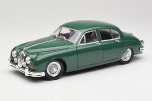 Jaguar Mark II British Racing Verde & Interno Blu Maisto 1:18 59001 Pressofusione