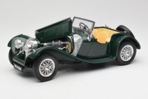 Jaguar SS 100 Roadster Verde Bburago 1:18 3006 Pressofusione — immagine 2 di 8