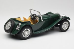Jaguar SS 100 Roadster Verde Bburago 1:18 3006 Pressofusione — immagine 3 di 8
