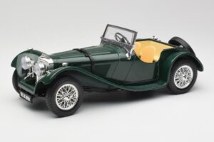 Jaguar SS 100 Roadster Verde Bburago 1:18 3006 Pressofusione