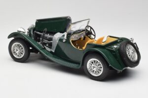 Jaguar SS 100 Roadster Verde Bburago 1:18 3006 Pressofusione — immagine 5 di 8