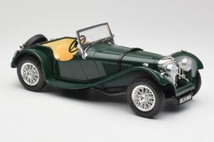 Jaguar SS 100 Roadster Verde Bburago 1:18 3006 Pressofusione — immagine 6 di 8