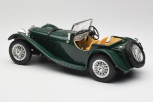 Jaguar SS 100 Roadster Verde Bburago 1:18 3006 Pressofusione — immagine 7 di 8