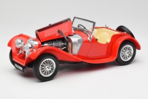 Jaguar SS 100 Rosso Bburago 1:18 3006-M1 Pressofusione — immagine 2 di 8