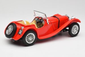 Jaguar SS 100 Rosso Bburago 1:18 3006-M1 Pressofusione — immagine 3 di 8