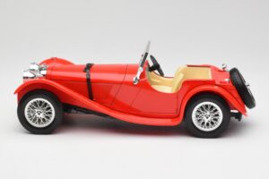 Jaguar SS 100 Rosso Bburago 1:18 3006-M1 Pressofusione — immagine 4 di 8
