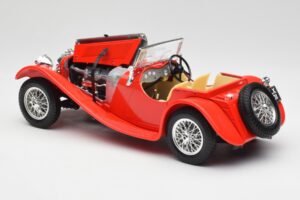 Jaguar SS 100 Rosso Bburago 1:18 3006-M1 Pressofusione — immagine 5 di 8