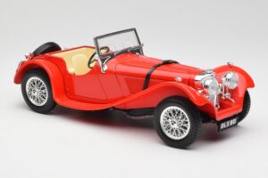 Jaguar SS 100 Rosso Bburago 1:18 3006-M1 Pressofusione — immagine 6 di 8