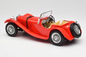 Jaguar SS 100 Rosso Bburago 1:18 3006-M1 Pressofusione — immagine 7 di 8